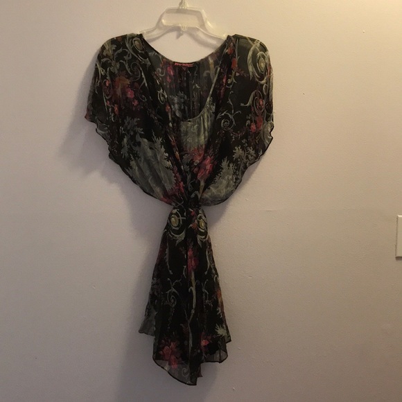 BETSEY JOHNSON FLORAL DRESS MADE IN USA SIZE M - Picture 2 of 4